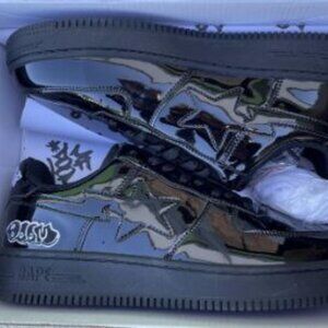🔥 BAPE Bapesta Low | Black Patent | NIB | Retail $325 | Variety of Sizes 🔥